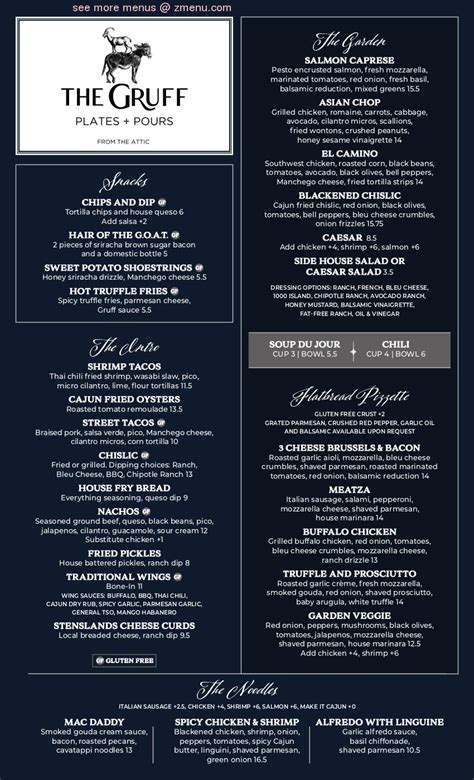 gruff menu.